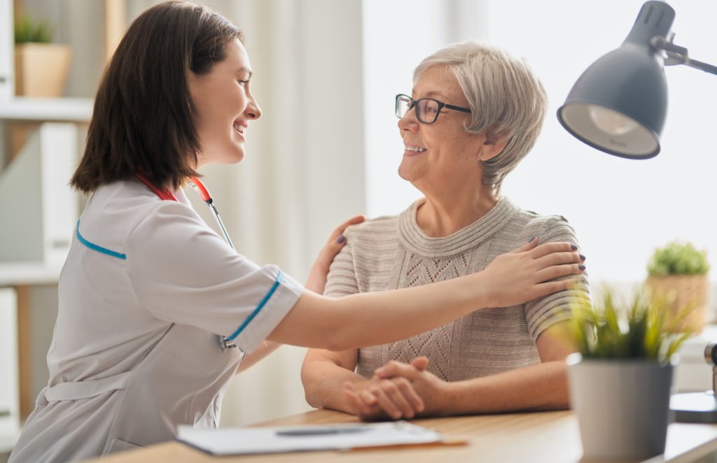 patient listening to doctor